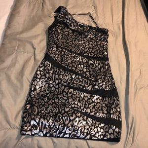 A black and silver sequence dress!
